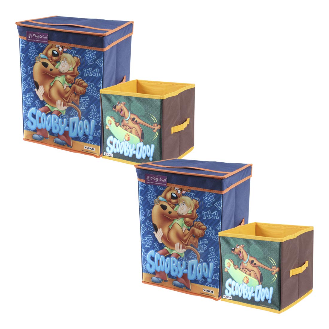 PrettyKrafts Scooby-Doo Toys Organizer Storage Box (Big and Small) - Set of 4 Pieces -16 (H) x 12 (W) x 12 inches (L)(Big 2 Pieces), 10 x 10 x 10 inches (Small 2 Pieces) (B07GKR2STR) Amazon Price History, Amazon Price Tracker