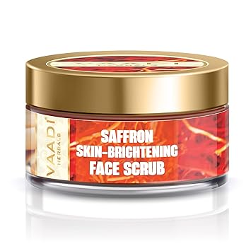 Vaadi Herbals Saffron Skin Whitening Face Scrub, Walnut Scrub and Cinnamon Oil, 50g - image, photos