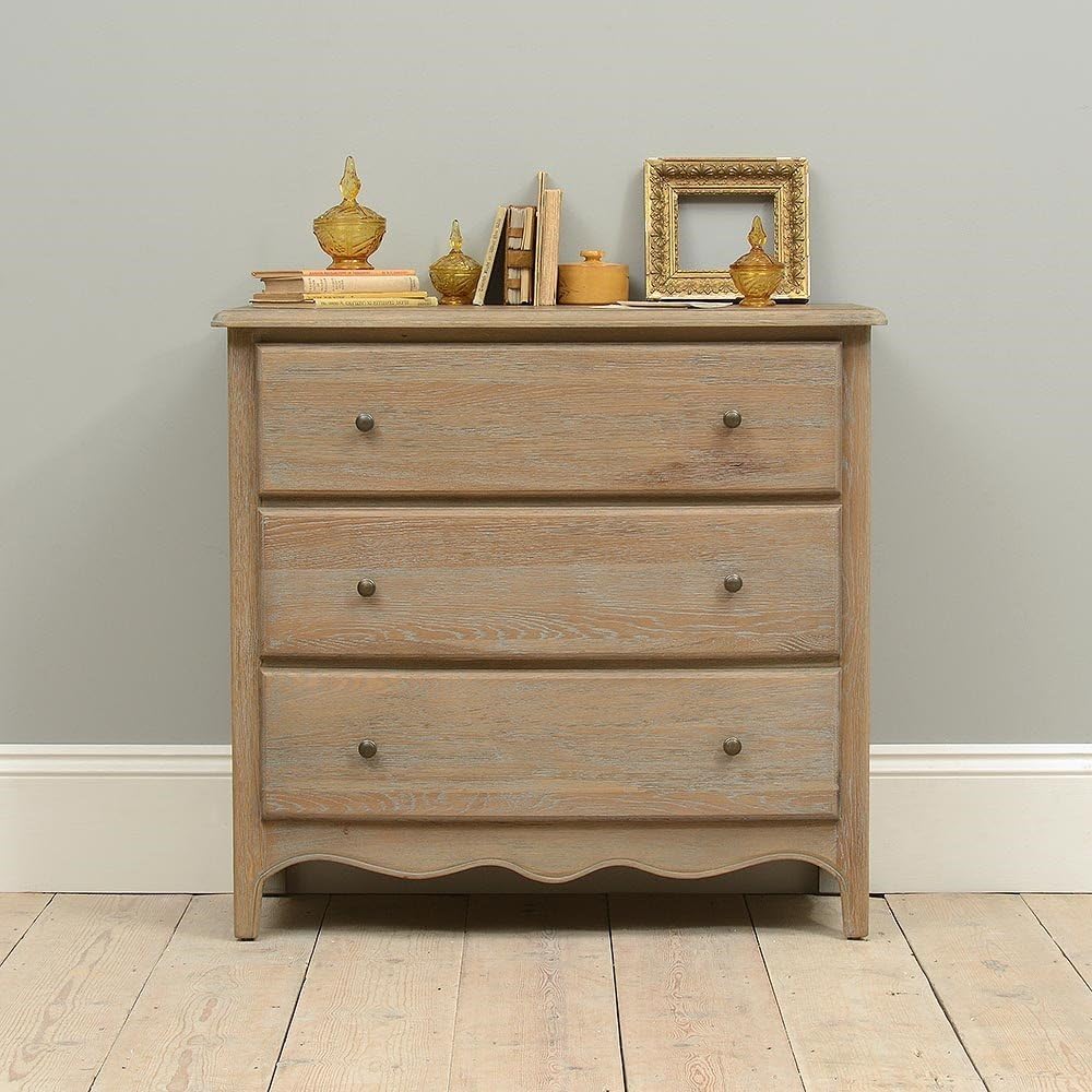 TGF Furniture Store Rustic 3-Drawer Dresser – Vintage Style Chest with Metal Knobs – Weathered Grey Wood Finish Storage Cabinet for Bedroom or Entryway-image-9