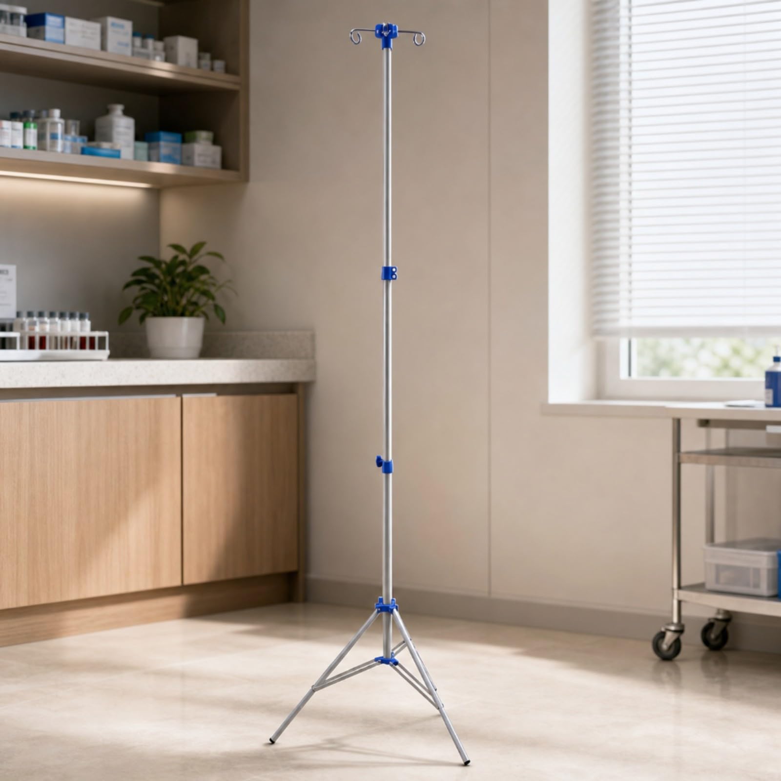 da in Acciaio Tenore di Carbonio Resistente Asta Endovenosa Pieghevole Tile Robusto per Casa, Clinica