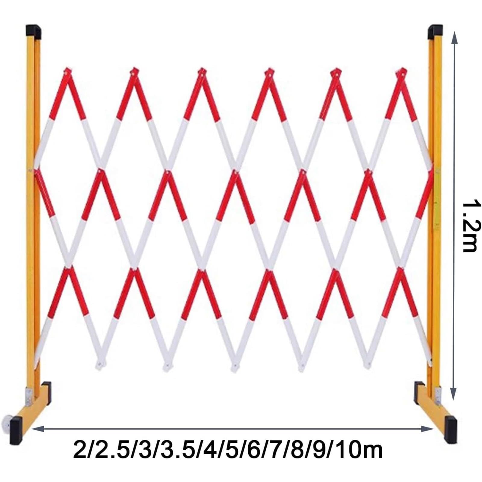 Barrera Retráctil De Metal Expandido, Seguridad Industrial, Fácil Montaje Y Diseño Plegable para Control De Accesos (Rosso 1.2x2.5m)