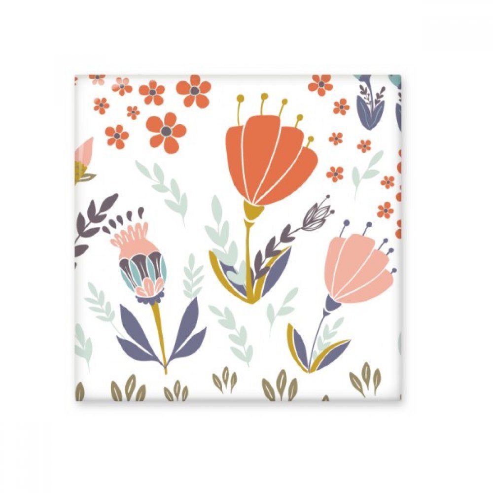 Carreaux de céramique orange et fleur pour décoration murale
