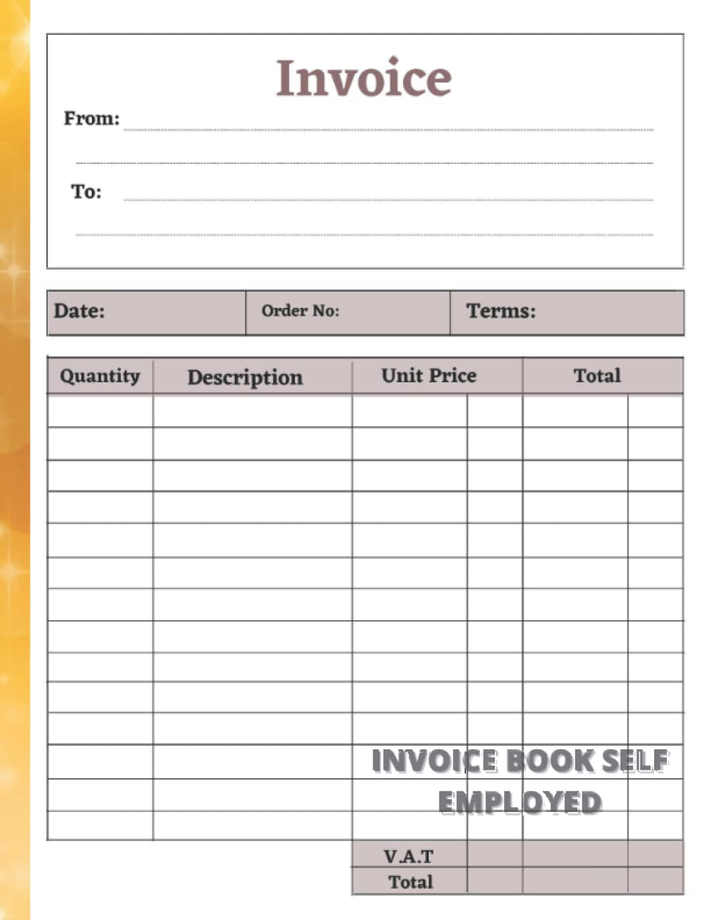 invoice book self employed: Large Print invoice book A4 , Personalised Invoice Book for Self Employed , 100 Pages (8.5 x 11) inches , Duplicate Invoice Book