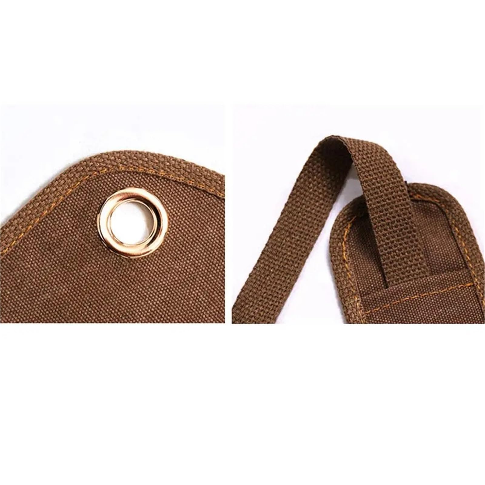 Delantal de Trabajo Unisex de Lona Encerada Resistente con Bolsillos for Herramientas y Correas Cruzadas Ajustables for carpintería y Pintura. para Trabajo(Brown)