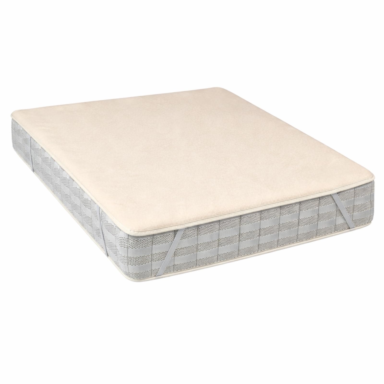 Molton Matratzenauflage mit Eckgummis - 200x200 cm - Moon-clean - 100% Baumwolle - Made in Germany