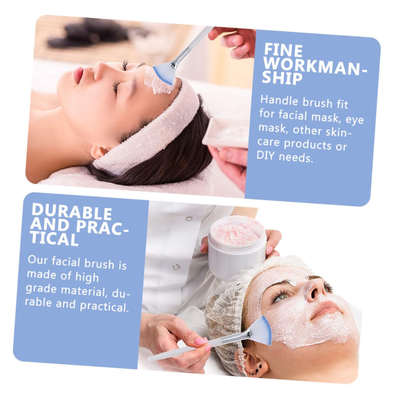 Gogogmee Facial Mask Brush Set 5pcs Mask Fan-shaped Brush Skincare Tools for Home Use