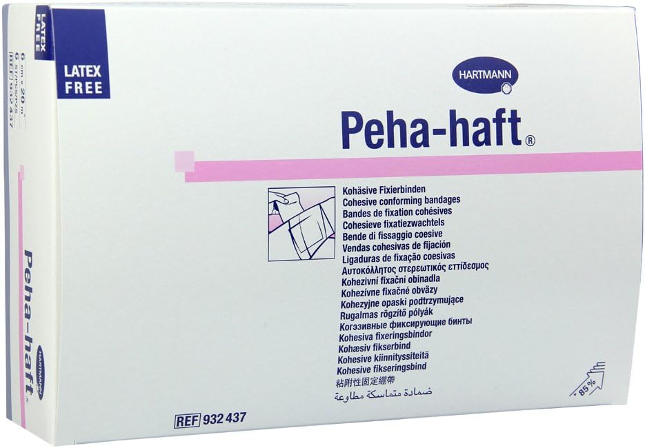 Peha-haft - Venda de fijación (20 m x 6 cm, 6 unidades)
