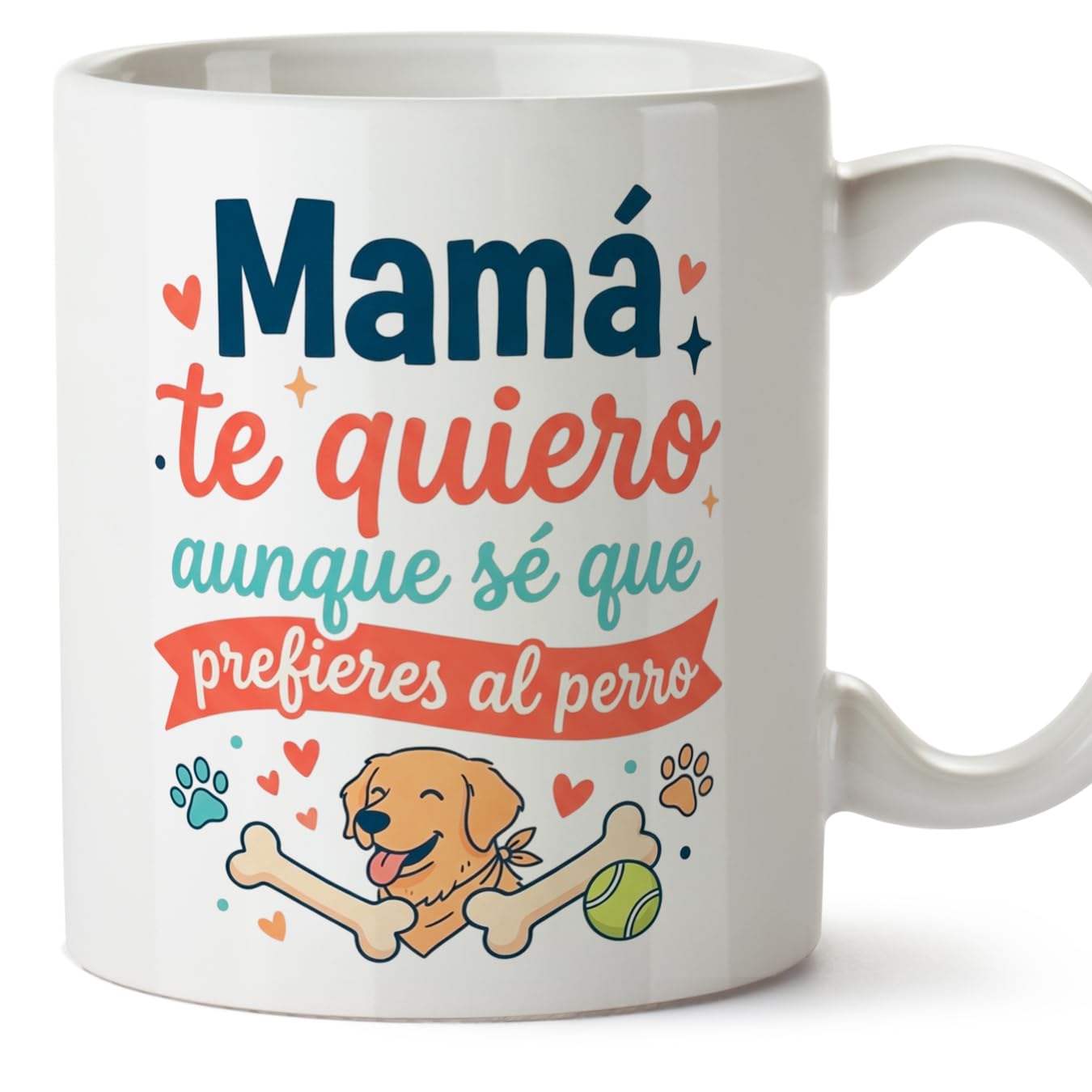 MUGFFINS Taza mamá con frase Para la mejor mamá del mundo en Español | regalo madre | 330 Ml 11 oz | Idea original para regalar | progenitores v3 — view 7
