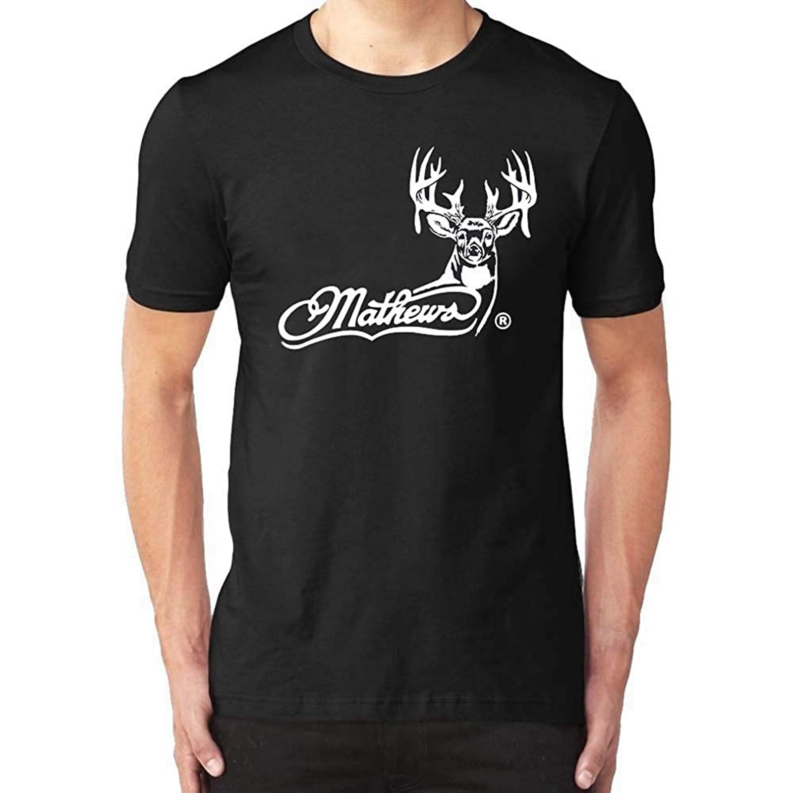 100% Cotton Funny Design Solid Short Sleeved Mathews Archery T-Shirt Men's Tee Black