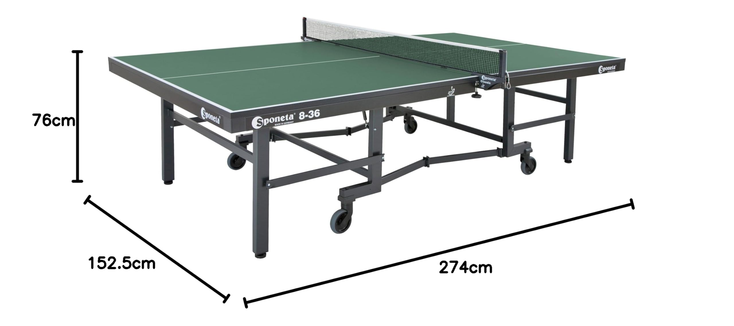 Tavolo Sponeta ping pong S 8-36 super compact Indoor
