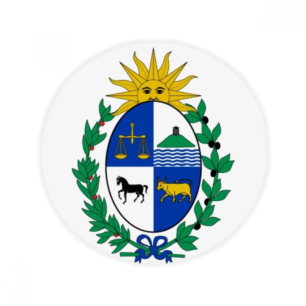 Tapis Uruguay rond cadeau original pour passionnés d'Amérique du Sud