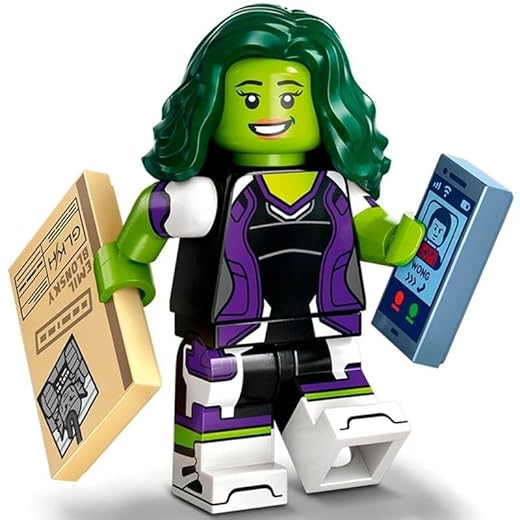 LEGO Marvel Series 2 Minifigura: She-Hulk con capa maléfica LEGO púrpura - Superhéroes 71039
