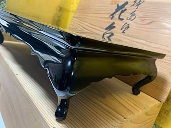 Amazon.co.jp: 輪島塗花台 特選輪島漆器 沈金飾台 置物台 敷台 飾台