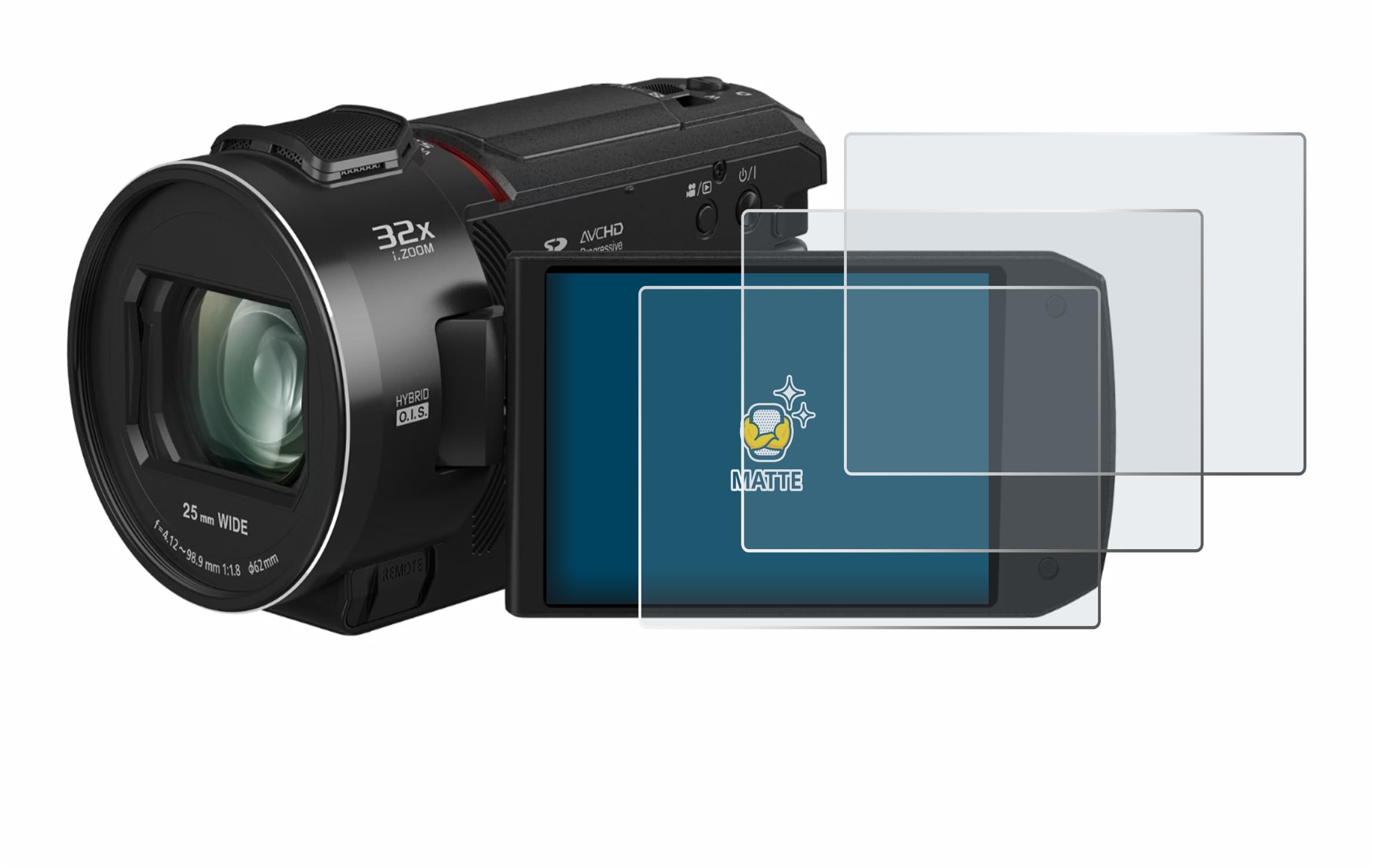 brotect Screen Protector Anti-Glare Compatible with Panasonic HC-VX3 (6 Pack) Screen Protector Matte, Anti-Fingerprint Protection Film