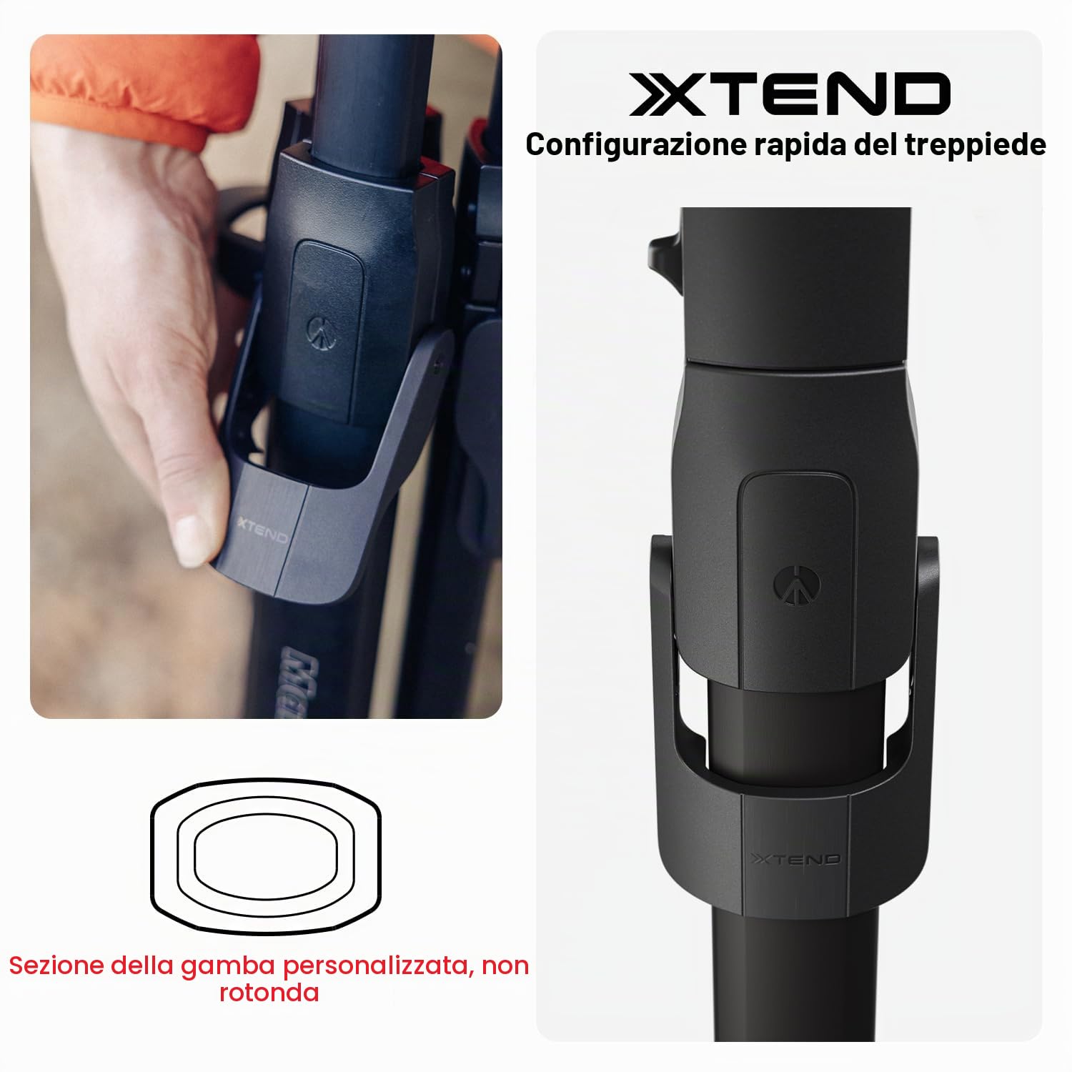 Treppiede Manfrotto ONE Photo In Alluminio – Carico 12kg, Colonna Orizzontale A 90°, Gambe XTEND A Apertura Rapida