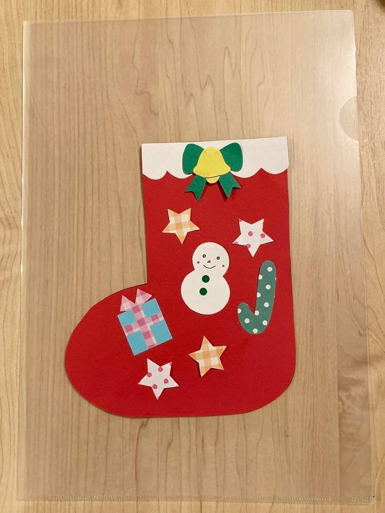 クリスマス ブーツ 製作キット 紐通し 壁面飾り 冬 保育 高齢者