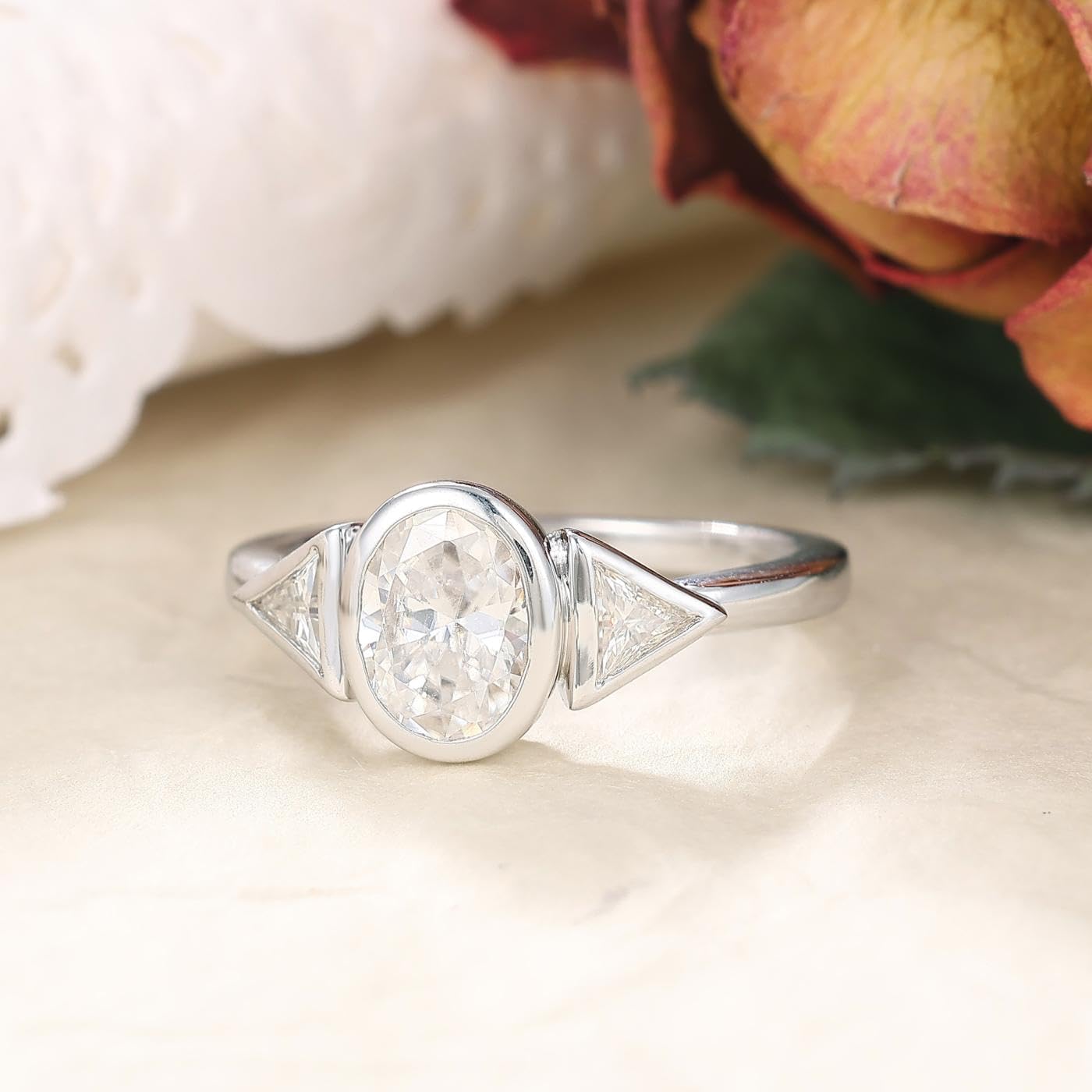 Bridal Moissanite Wedding Ring for Women 925 Sterling Silver Plated Platinum Engagement Promise Ring for Her Size 4-9 - Image 8