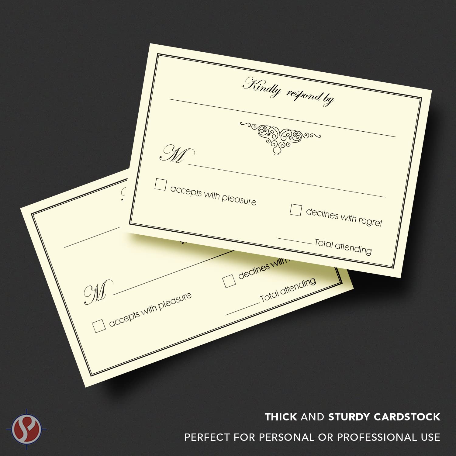Superfine Printing Inc Rsvp Hochzeit Rückkehr-Karten, Sahne, Größe 4 x 6 Mit A6 Umschlägen 50 pro Packung