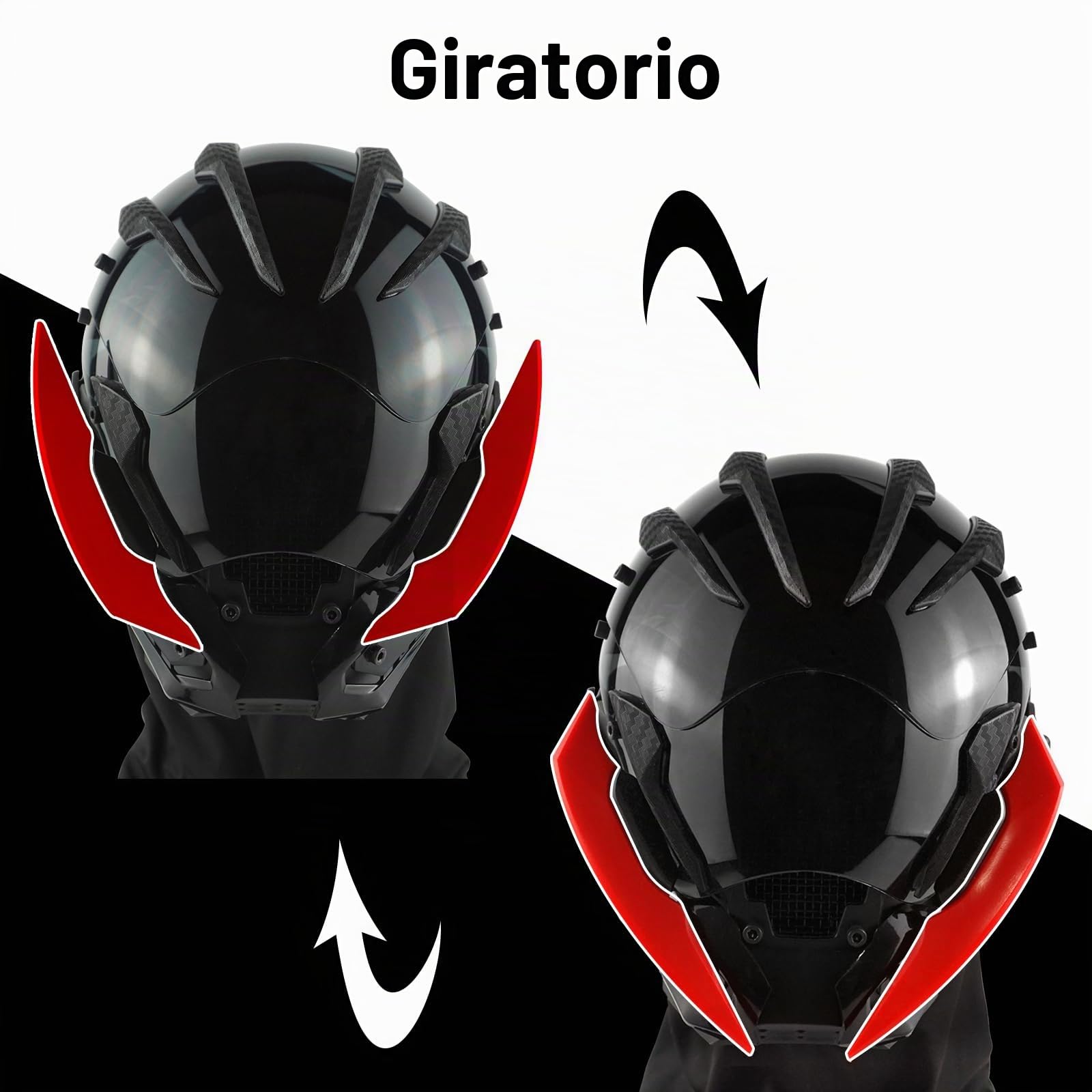 Marikito Máscara Punk, casco futurista, casco de ciencia ficción único para adultos, perfecto para accesorios de cosplay y fiestas rave