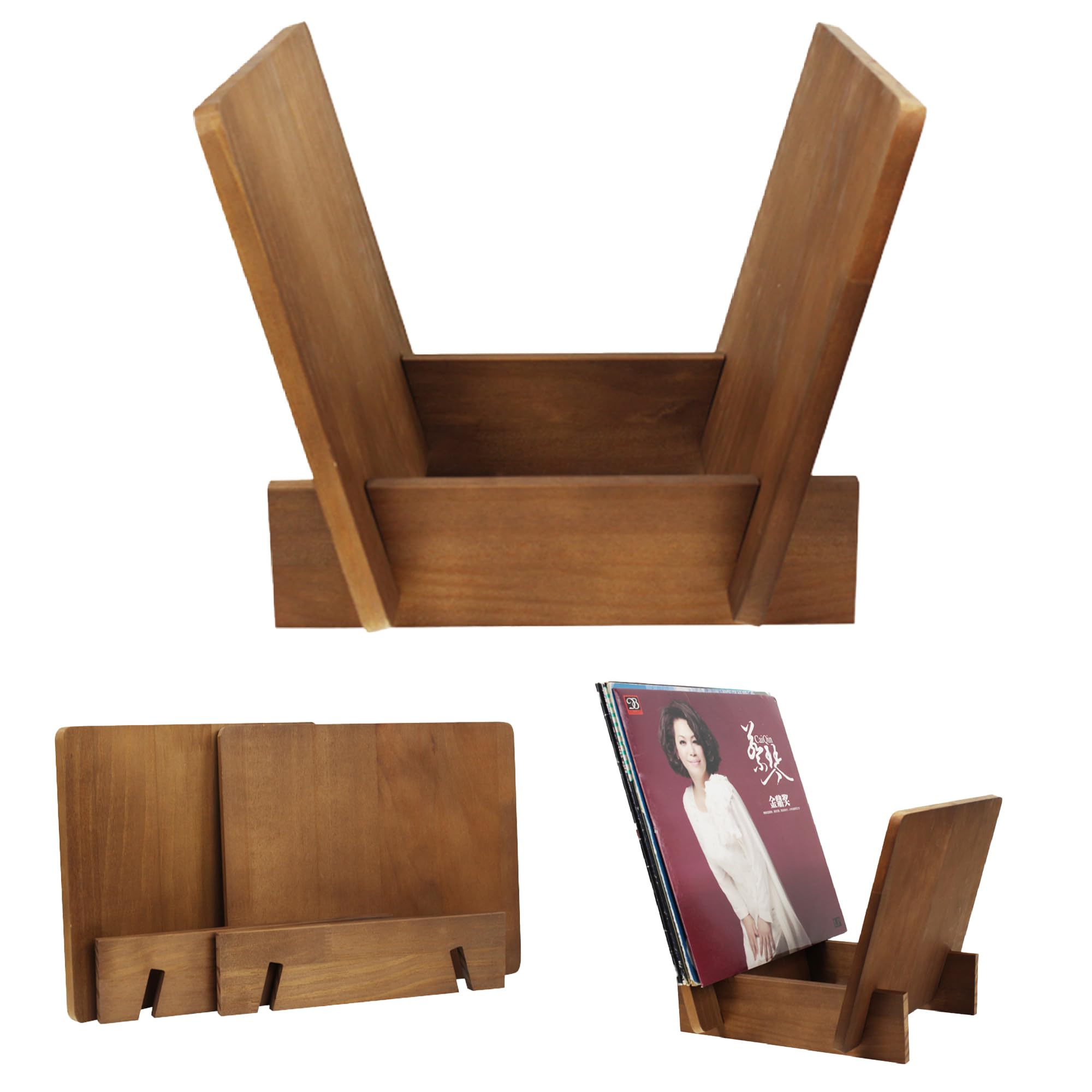 ULTRAPROLINK GramoKraft Viny l Record Storage Holder | DIY Solid Wood Stand for Vinyl LPs | Holds up to 30 records | Magazine Holder | Brown | GK1253-picture-13