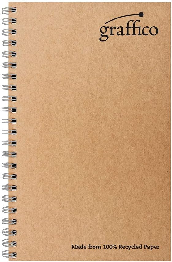 Recycled Wirebound Notebook 160Pg A5 (Pack of 10)