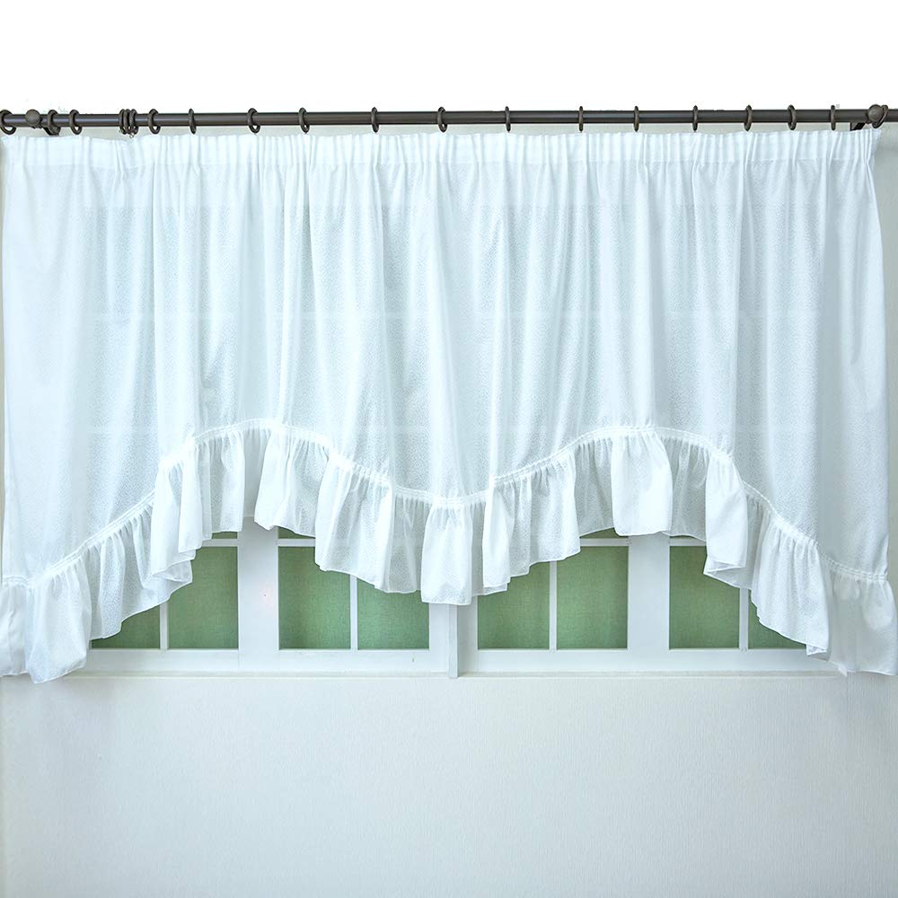 Amazon｜オーダー出窓カーテン 【スカラップタイプ 幅350x丈133cm