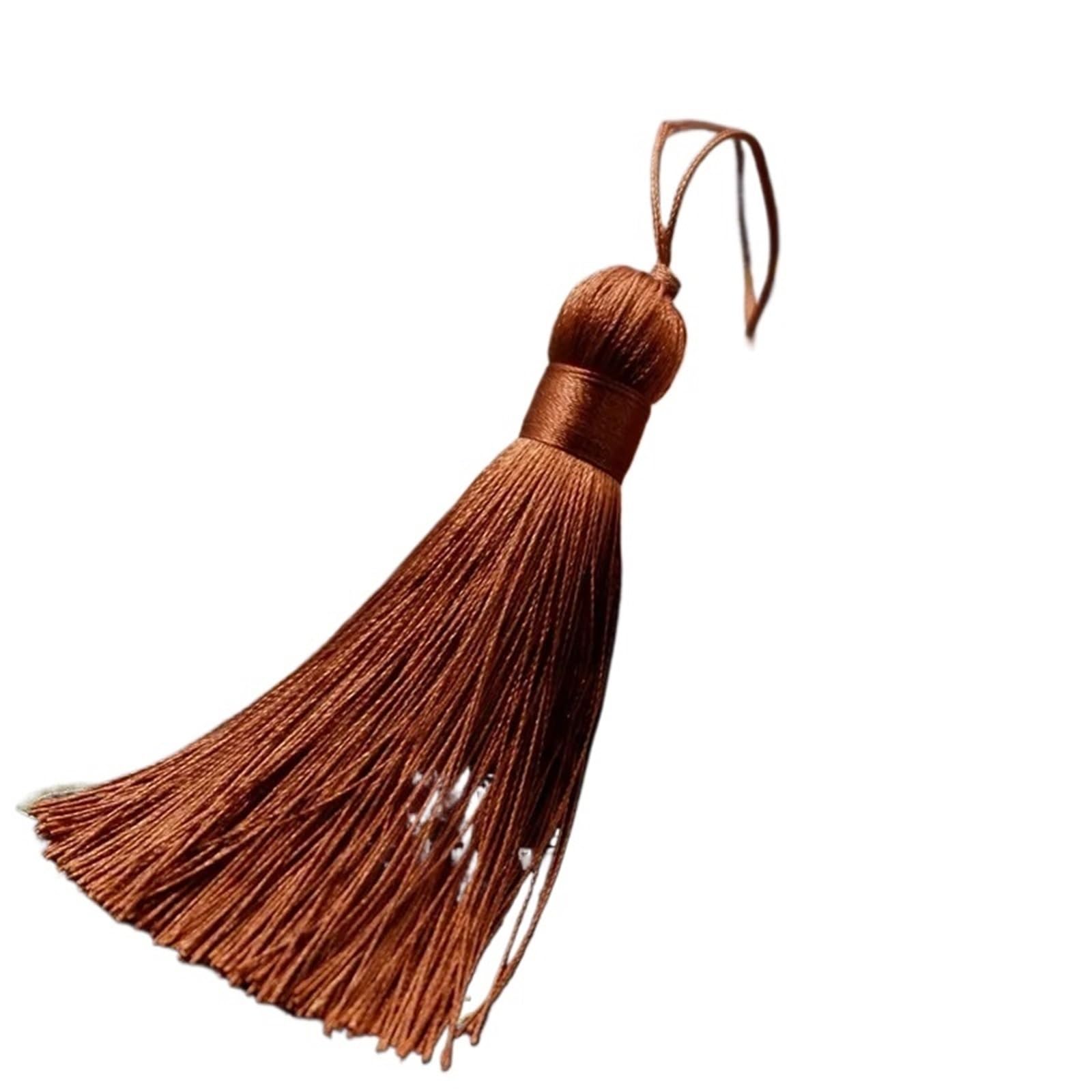 Handmade Silky Tassels 8cm with Loop for Jewelry Keychain DIY