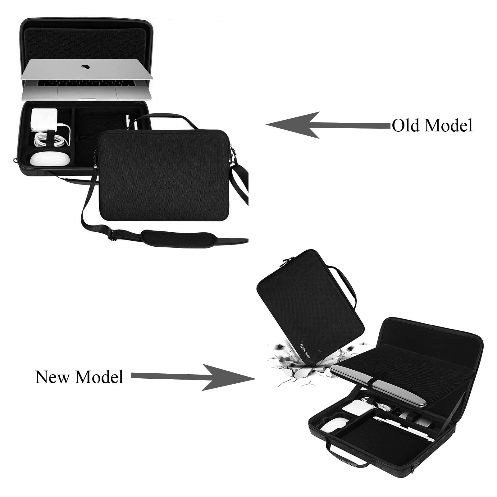 Smatree Sacoche Ordinateur Portable pour MacBook Pro 15,4 Pouces 2019/2018/2017, Sac Surface Laptop 3 15 Pouces/ Housse Rigide ASUS VivoBook15s 15.6",étui de Transport Macbook Pro avec Accessoires