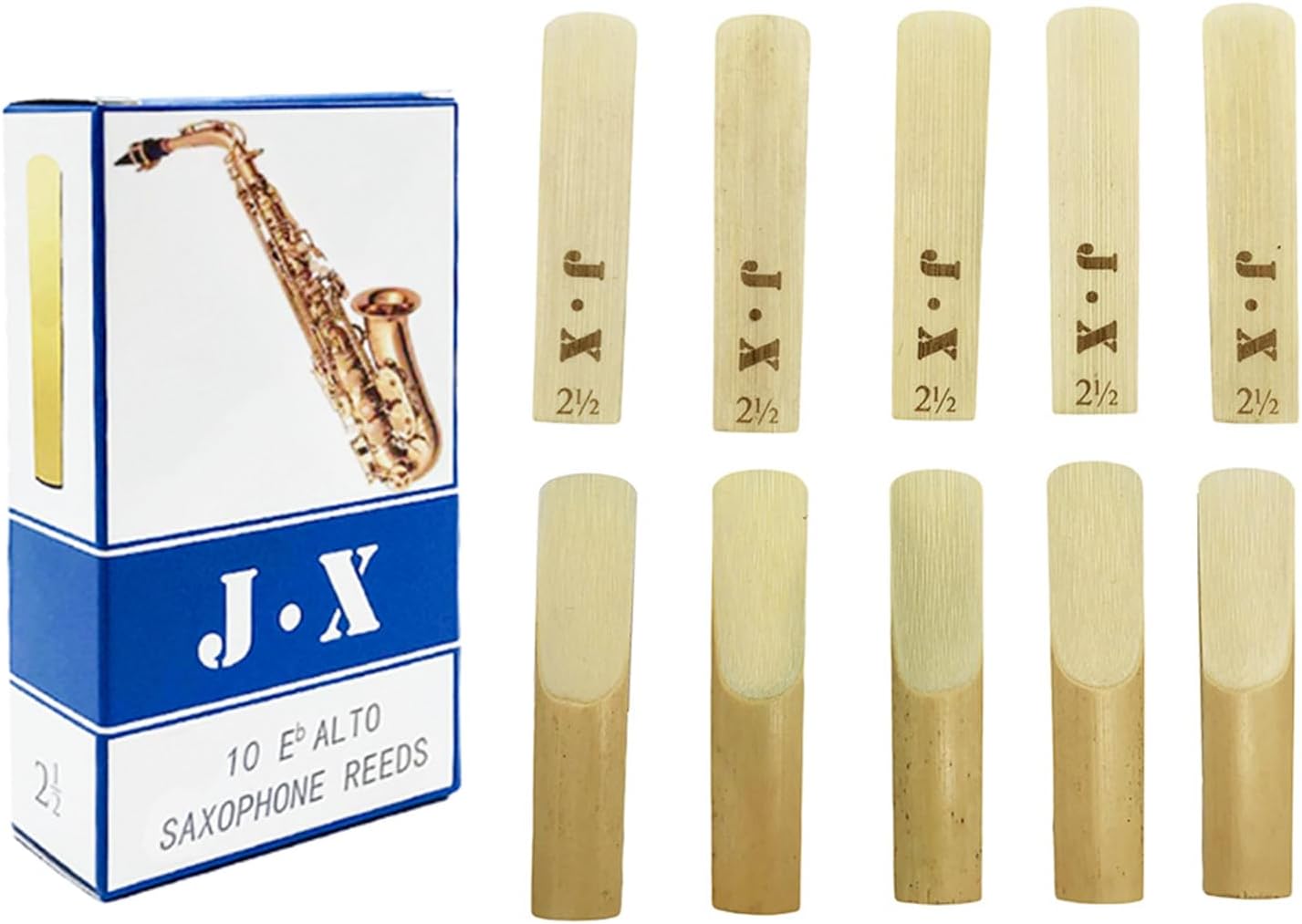 Rico Saxophone Reeds Reeds for Alto Saxophone Thinner Vamp Cut for Ease of Play, Traditional
