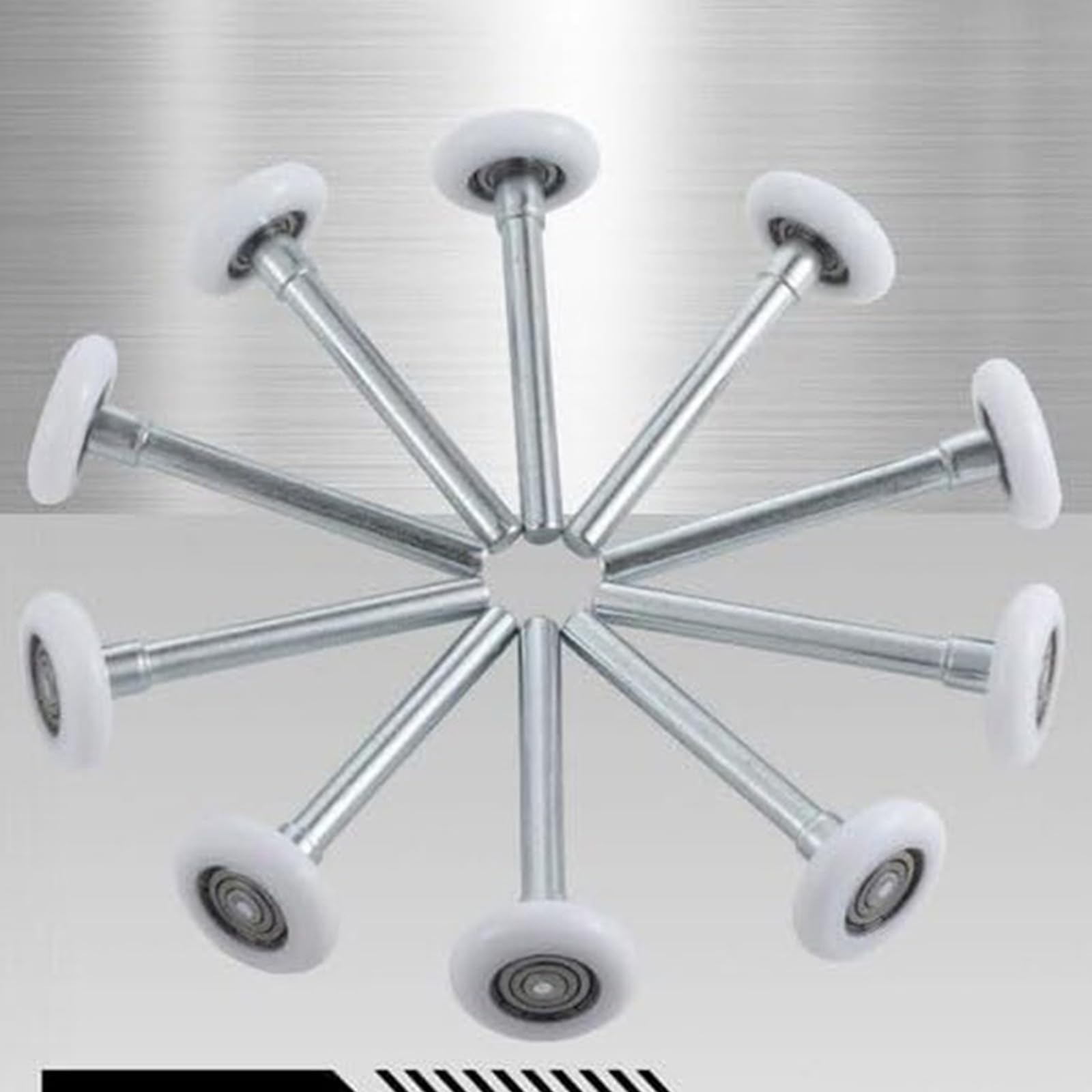 Rullo ricambio universale Telaio metallico Fissaggio rapido Liscio scorrevole Durata Ruota per porta del garage in acciaio Rulli per porta multiuso