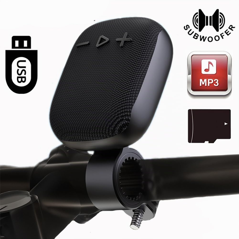 Altoparlante per bicicletta senza fili Bluetooth - Subwoofer per manubrio della bicicletta - nero - facile da installare e utilizzare