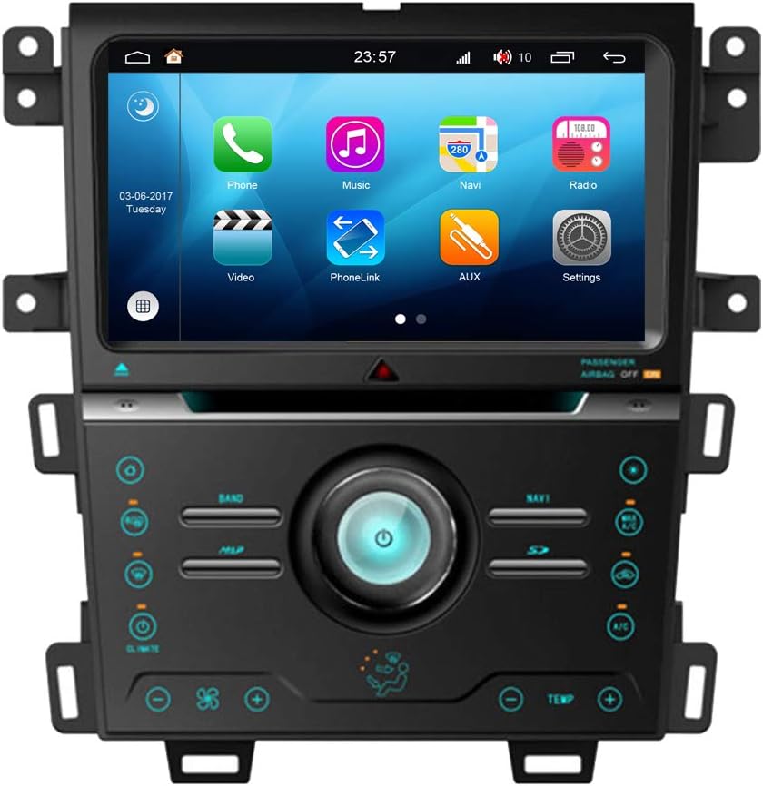 RoverOne Android System Car DVD Navigation for Ford Edge 2011 2012 2013 2014 2015 with Stereo Radio Bluetooth USB CarPlay WiFi Touch Screen