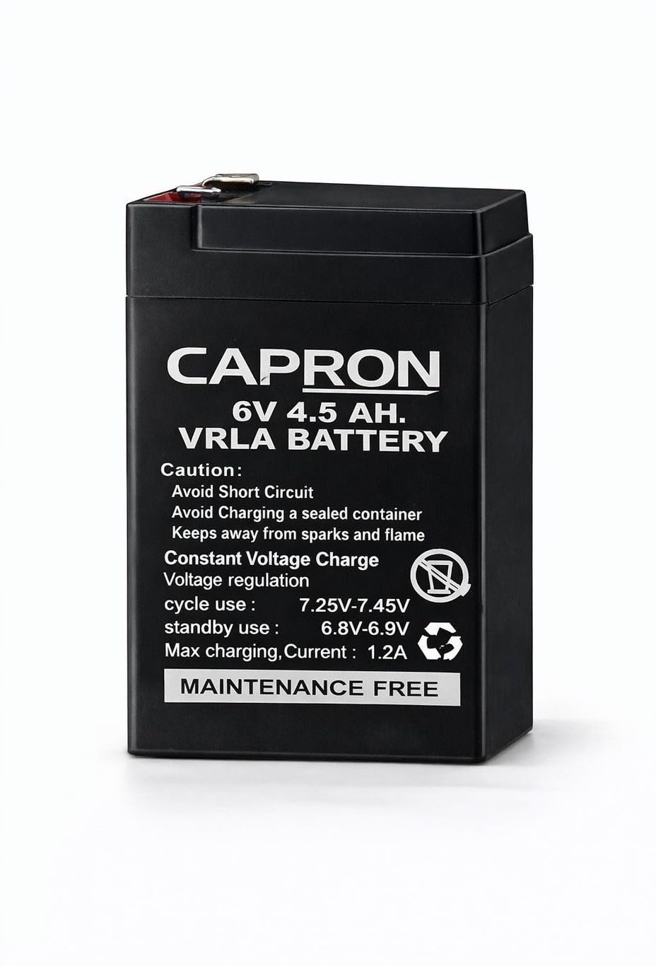 CAPRON 6V 4.5Ah VRLA Battery - Rechargeable Maintenance-Free AGM Battery for Electronic Weighing Scales, Emergency Lights, Toy Cars, and Solar Systems (Black)-image-14