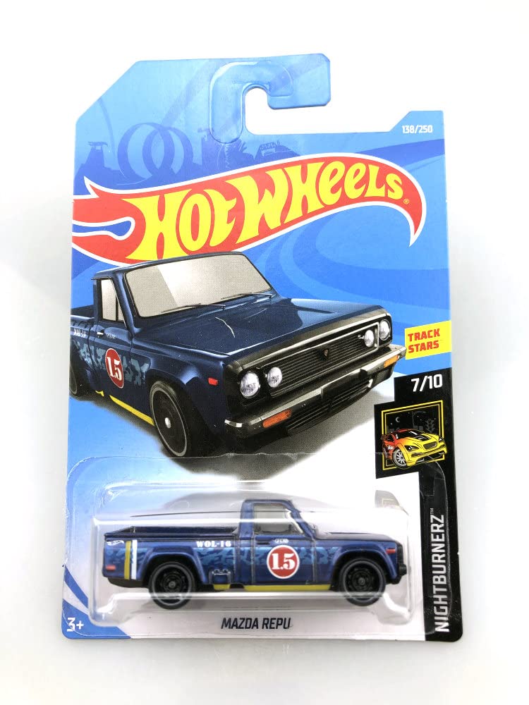 Amazon.com: DieCast Hot Wheels Mazda Repu, 138/250 Nightburnerz 7