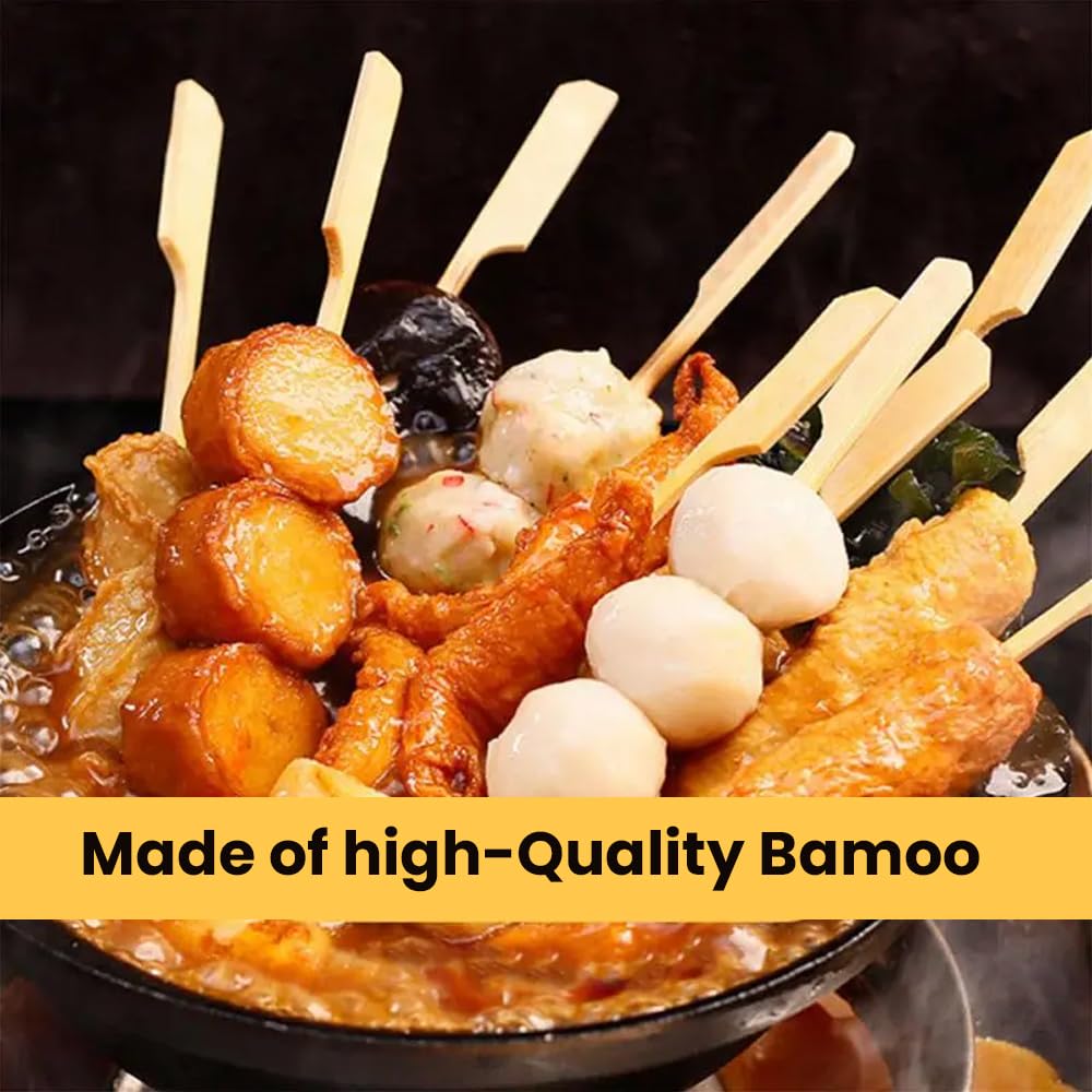 Perfect Stix Paddle Pick 6-200 6" Bamboo Paddle Pick Skewers (Pack of 200)