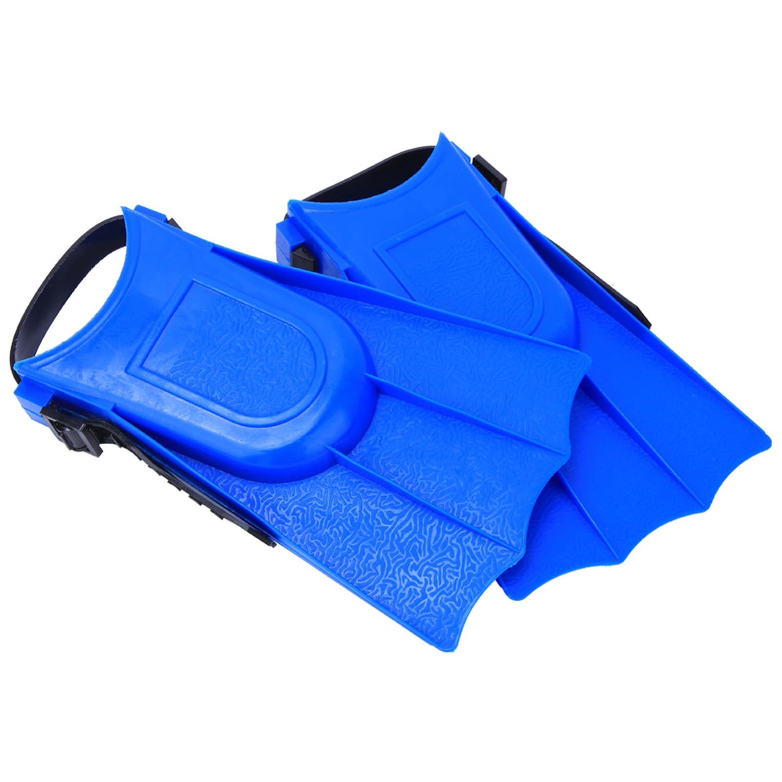 A Pair PVC Lightweight Diving Swimming Training Fins Snorkeling Short FlippersBlue 25-30 Yard Professional Accessories for Use (25 yards-30 yards)