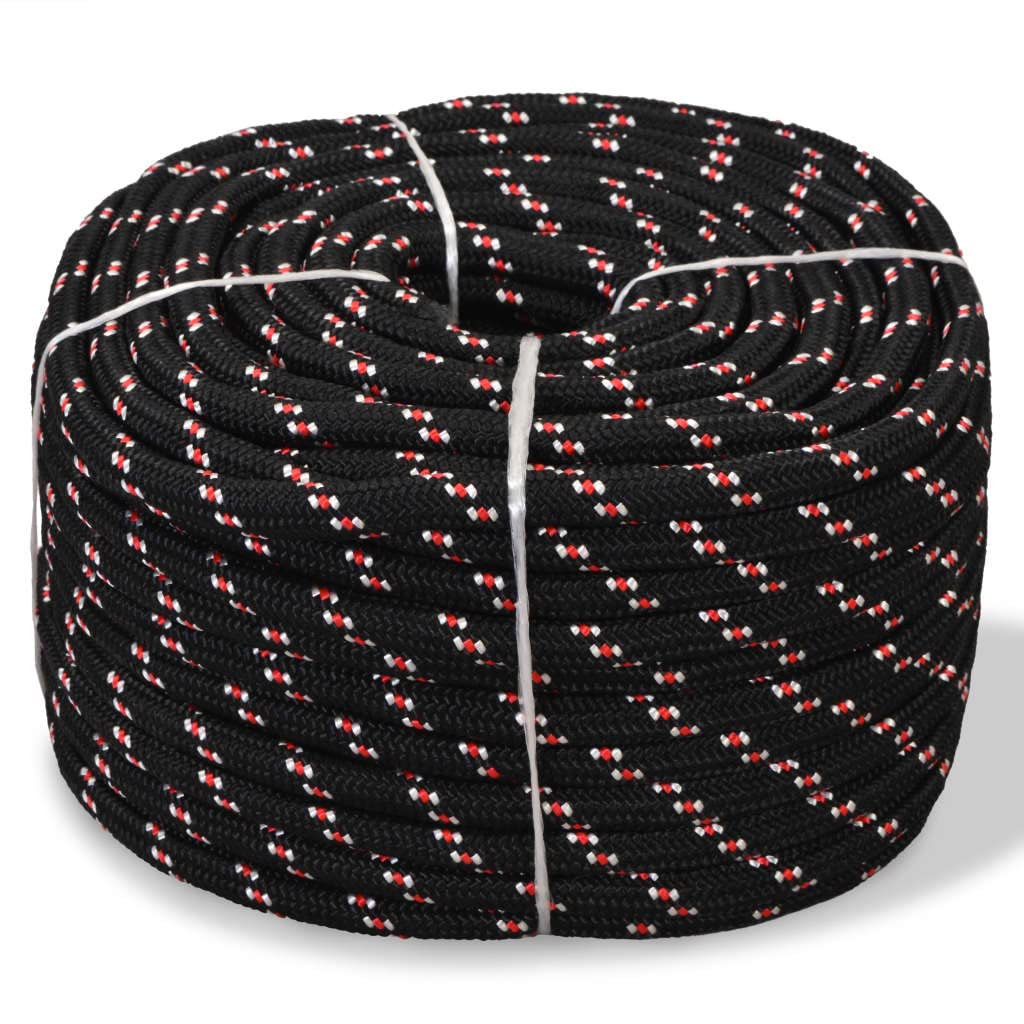 vidaXL Marine Rope Polypropylene 14mm 50m Black Weatherproof Lifting Swing — image 1