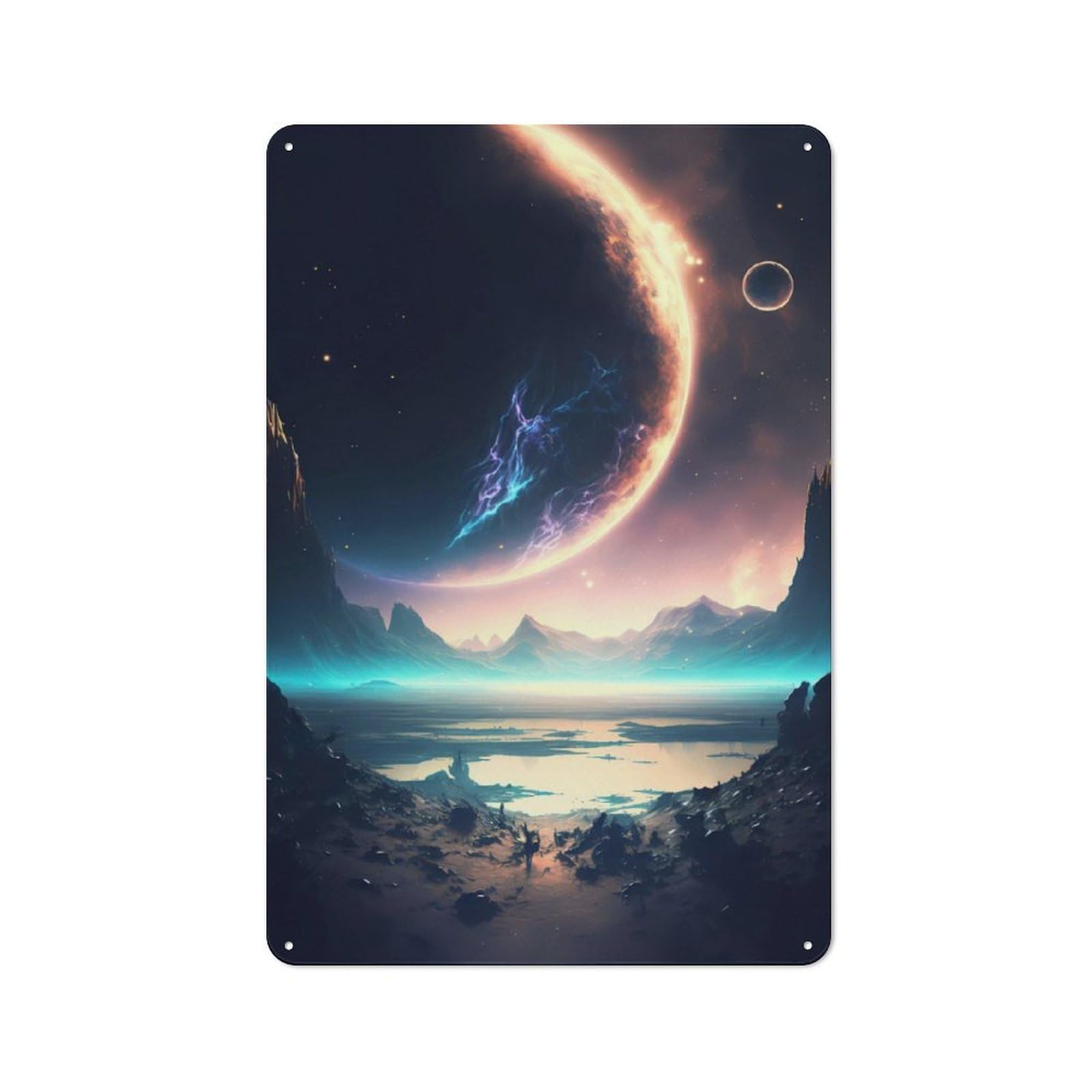 Junmoney Horizon Of Universe Vintage Tin Sign 30X20cm With For Living Room Or Hallway, For Living Room Decor Lovers