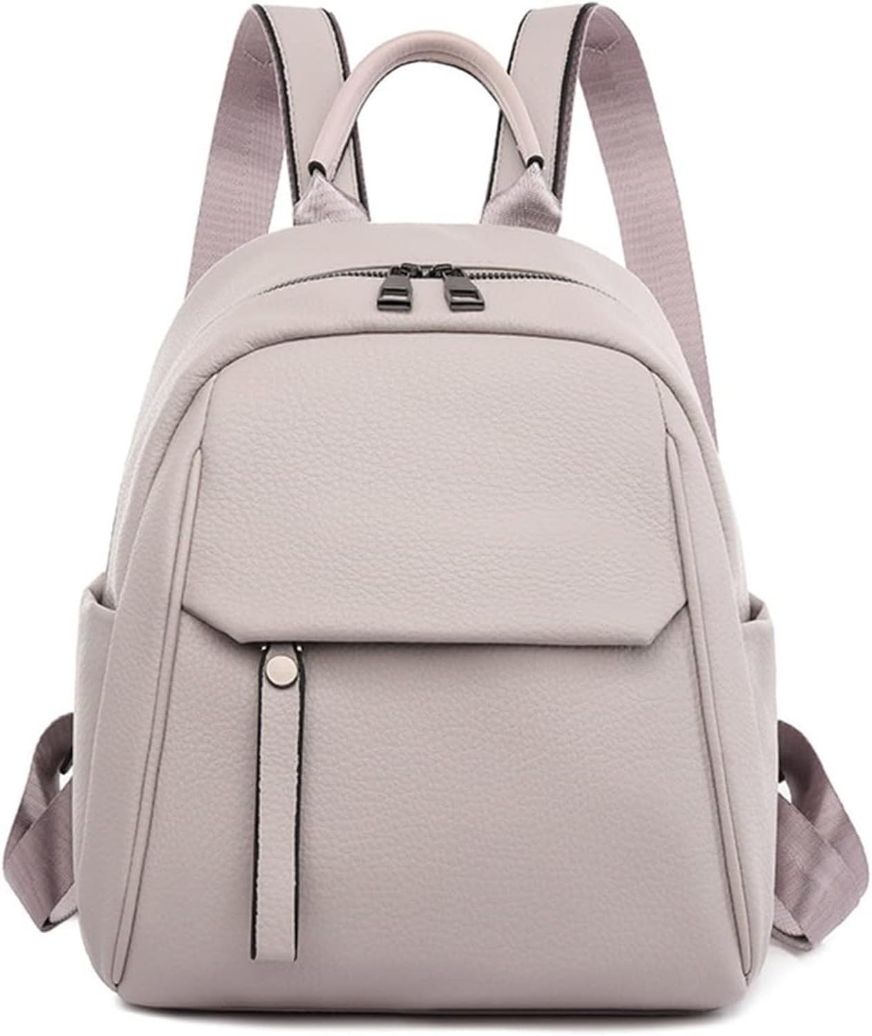 AIEIJJH Women Small Leather Backpack Purse Pu Casual School Bag Book Rucksack for Teenage Girls Daypack Travel Handbag, Light Purple,small