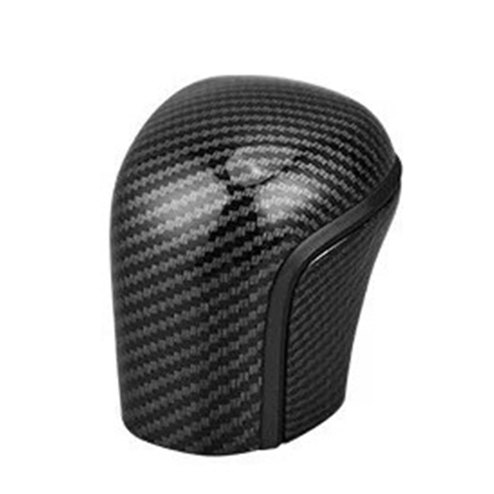 DWTNMEX Gear Shift Knob for Toyota for Avalon for Corolla for Levin for Allion 2018-2025 Carbon Fiber Car Gear Shift Knob Cover Lever Stick Head Accessories Trim(Black Carbon Fiber)