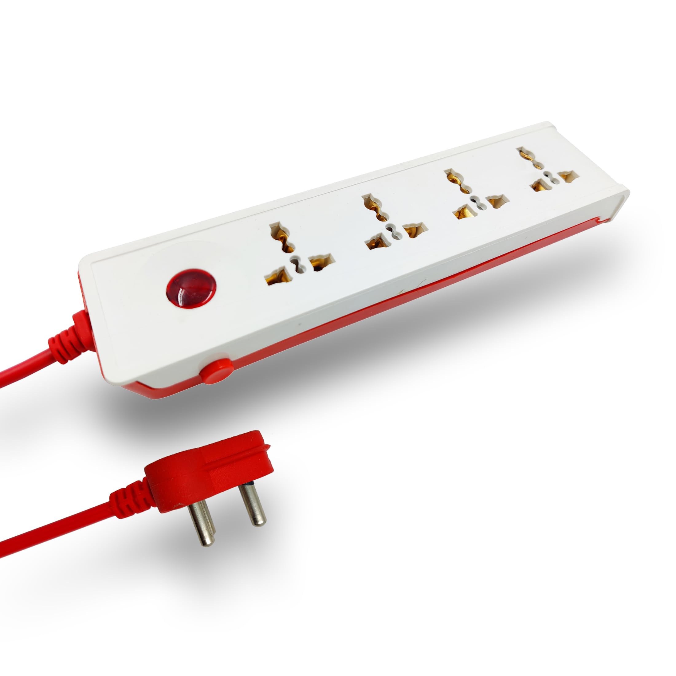 Hillgrove Heavy Duty 5 Meter Long Cable Power Extension Board with 4 Universal Socket and 1 Switch Surge Protector Board for Computer/Home 4 Socket Extension Boards (White)-picture-42
