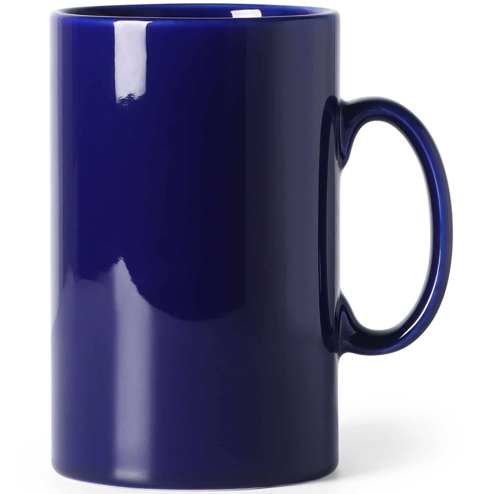 SHOWFULL 28 oz Large Coffee Mug, Extra Tall Ceramic Mug for Office & Home, Classic Coffee Mugs, Super Big Tea Cup with Handle for Boss Men Women, Heavy Duty & Durable, Blue