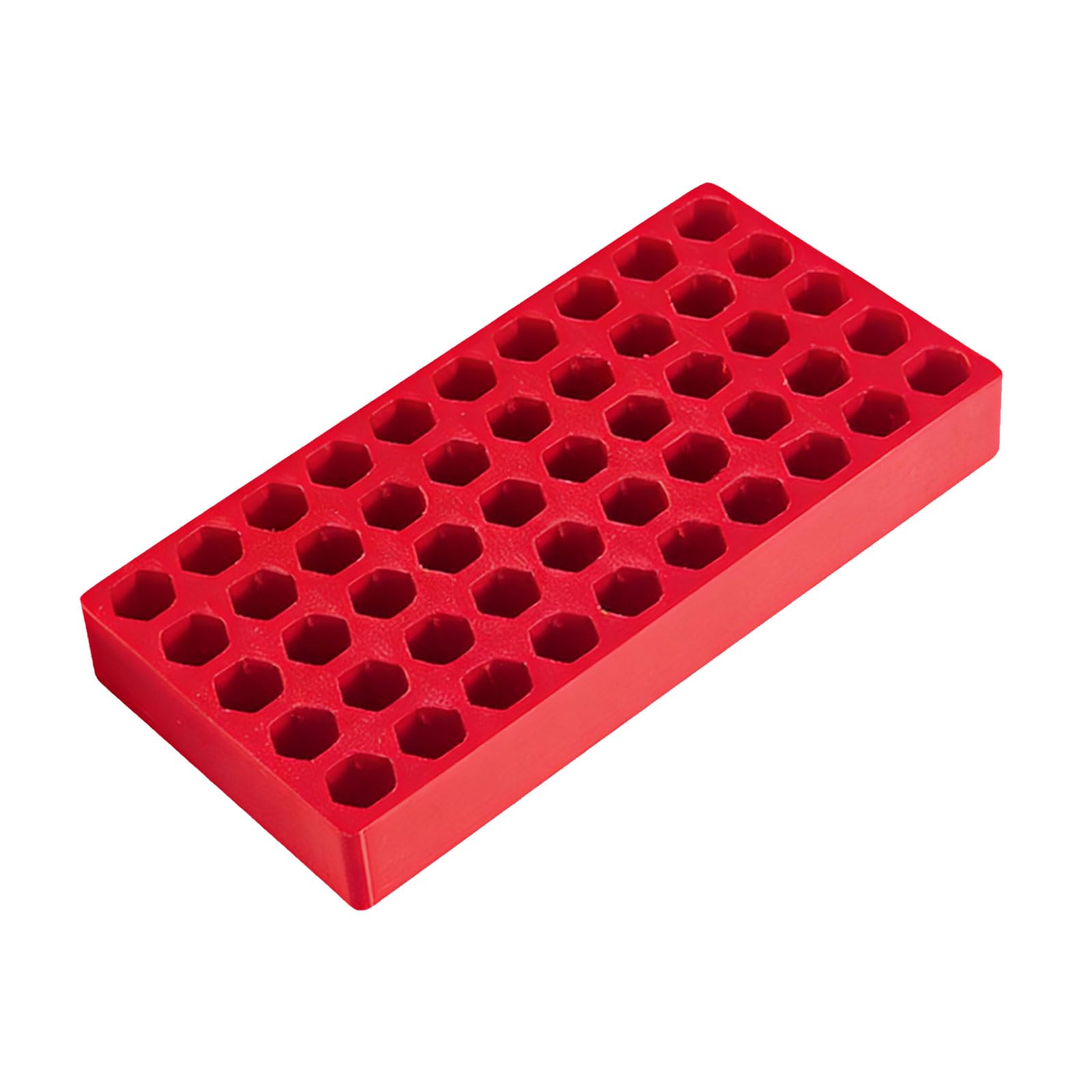 Zxfdsfdbnm Red 50Slot Hexagonal Bit Holder Case For 6.35Mm Screwdriver Bit Organizers Rack Compactly And Durability Storage Box Container