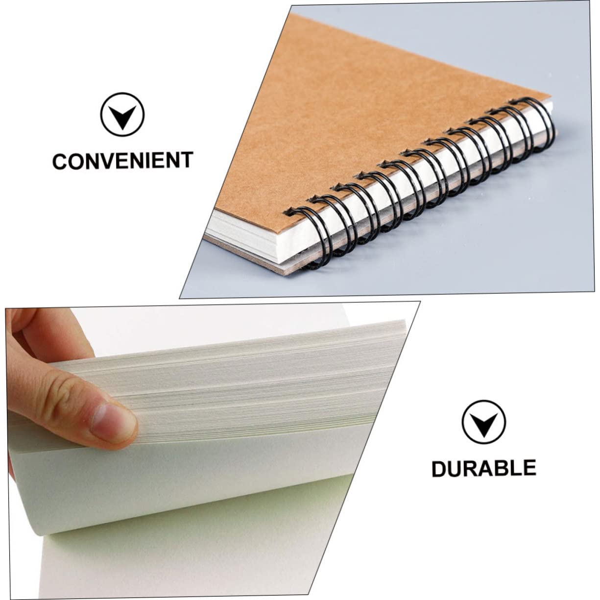 Skizzenbuch Braun aus Papier 2 Stück für Zeichnen, A4