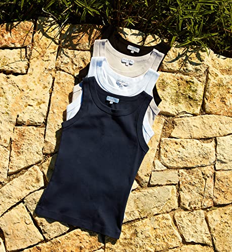 Michael Stars Women's Paloma Wide Binding Cotton Tank Top - Everyday Basic3