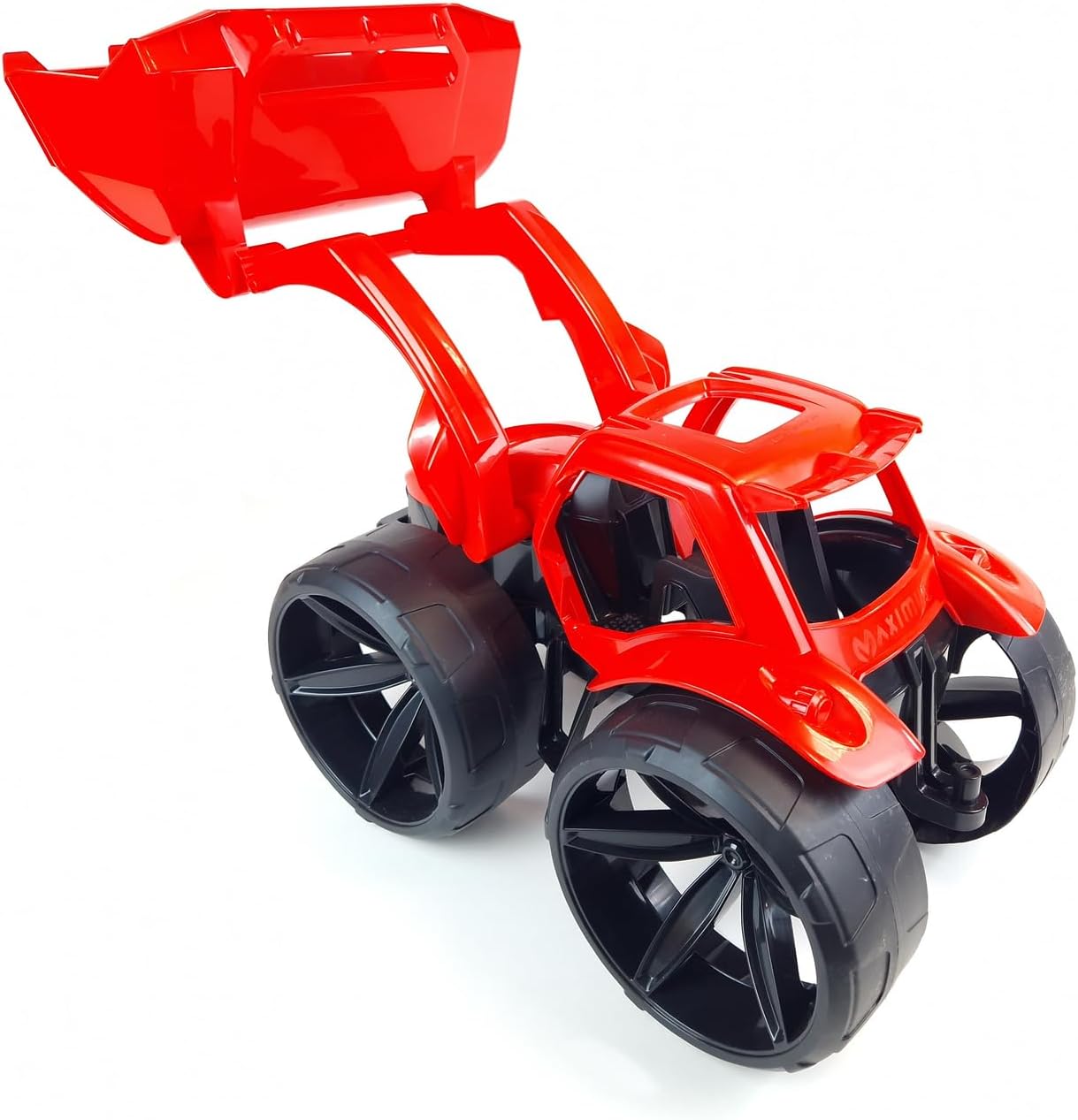 Wader Maximus Bulldozer Toy Red Moving Elements Wheels Bulldozer Arm Shovel for Kids and Adults Lightweight Indoor Outdoor, 68cm, WA64500