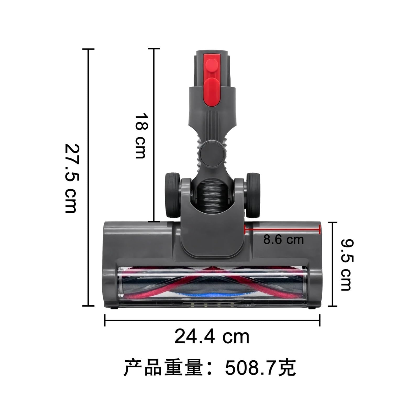 Compatible Con Dyson, V7, V8, V10, V11, V15, Accesorio For Suelo De Madera Dura, Repuesto De Cabezal De Cepillo De Rodillo Suave Con Luz