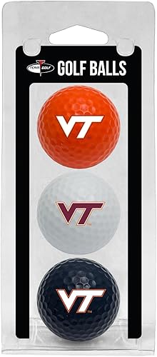 Team Golf NCAA Regulation Size Golf Balls, 3 Pack, Full Color Durable Team Imprint Team Golf NCAA Regulation Size Golf Balls, 3 Pack, Full Color Durable Team Imprint
