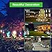 Outdoor Solar Lights- Solar Flower Lights, Garden Stake Lights 2 Solar Decorative Lights with 8 Lilies, Multi-Color Changing LED Landscape Decorative Lights for Garden,Patio, Backyard