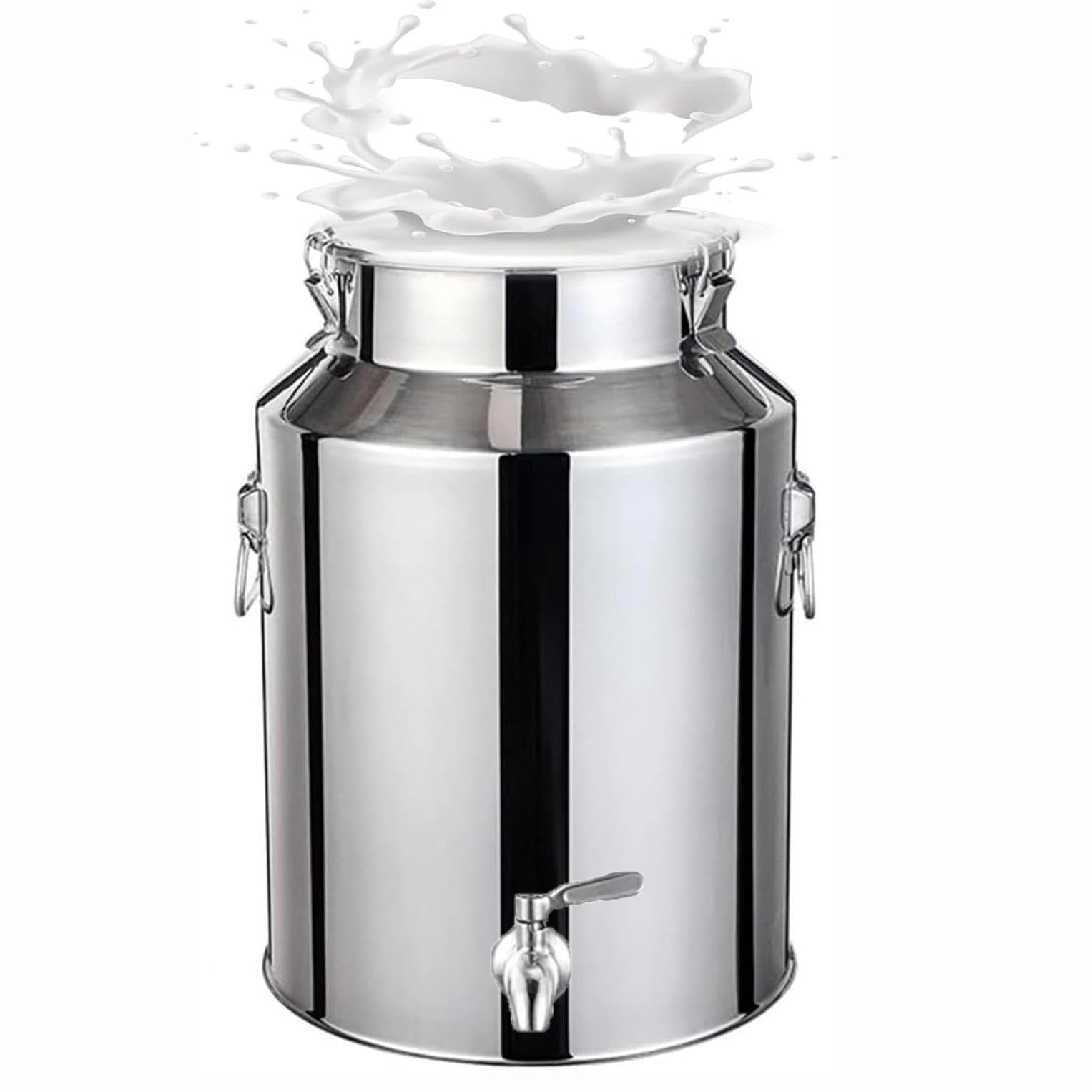 Bidon à Huile en Acier Inoxydable avec Robinet, Seau INOX avec Couvercle pour Huile Et Aliments pour Stockage(Capacity,9L)